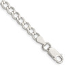 8" Sterling Silver 5.3mm Semi-solid Flat Curb Chain Bracelet