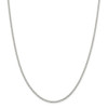 22" Sterling Silver 2mm Open Elongated Link Chain Necklace
