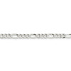 7" Sterling Silver 4.5mm Lightweight Flat Figaro Chain Bracelet