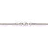 22" Sterling Silver 2mm Diamond-cut Square Franco Chain Necklace