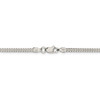 30" Sterling Silver 2mm Diamond-cut Square Franco Chain Necklace