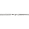 7" Sterling Silver 5mm Domed w/ Side Diamond-cut Curb Chain Bracelet