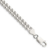 7" Sterling Silver 6mm Domed w/ Side Diamond-cut Curb Chain Bracelet