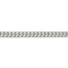 7" Sterling Silver 6mm Domed w/ Side Diamond-cut Curb Chain Bracelet
