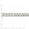 8" Sterling Silver 11mm Domed w/ Side Diamond-cut Curb Chain Bracelet