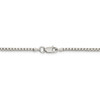 26" Sterling Silver 2mm Diamond-cut Round Box Chain Necklace
