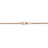 9" 14k Rose Gold 1.5mm Diamond-cut Machine-made Rope Chain Anklet