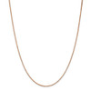 24" 14k Rose Gold 1.10mm Box Chain Necklace