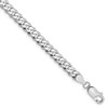 8" 14k White Gold 4.75mm Flat Beveled Curb Chain Bracelet