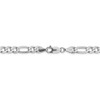 8" 14k White Gold 6mm Flat Figaro Chain Bracelet