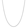 24" 14k White Gold .9mm Box with Lobster Clasp Chain Necklace