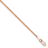 9" 14k Rose Gold 1.50mm Diamond-cut Rope Chain Anklet