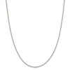 20" Rhodium-plated Sterling Silver 1.5mm Box Chain Necklace