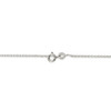 9" Sterling Silver Rhodium-plated 1mm Cable Chain Anklet