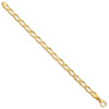 8" 14k Yellow Gold 6.5mm Hand-Polished Open Link Bracelet