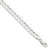 16" Sterling Silver 8mm Concave Beveled Curb Chain Necklace