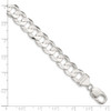 20" Sterling Silver 11.9mm Concave Beveled Curb Chain Necklace