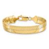 7" 14k Yellow Gold 10mm Silky Herringbone Chain Bracelet
