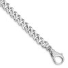 8" 14k White Gold 8mm Hand-polished Fancy Link Bracelet