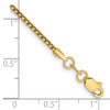 7" 14k Yellow Gold 1.5mm Semi-Solid Round Box Chain Bracelet