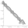 14k White Gold Diamond Flower Link Bracelet