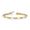 14k Two-tone Gold AAA Diamond Tennis Bracelet X2361AAA