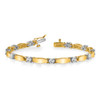 14k Two-tone Gold AAA Diamond Tennis Bracelet X2363AAA