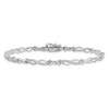 Sterling Silver Rhodium-plated Diamond Bracelet QDX102