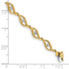 14k Yellow Gold Diamond 7.5in Link Bracelet