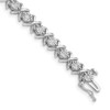 Sterling Silver Rhodium-plated Diamond X Bracelet