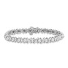 Sterling Silver Rhodium-plated Diamond X Bracelet