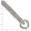 Sterling Silver w/14k Yellow Gold Diamond Heart Bracelet