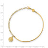 14k Yellow Gold Polished Religious Bangle Bracelet