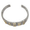 Sterling Silver/Gold-tone Sky/Swiss/London Blue Topaz Cuff Bracelet