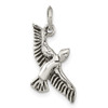 Sterling Silver Polished & Antiqued Seagull Charm