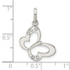 Sterling Silver Polished CZ Butterfly Charm QC11040