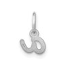 14k White Gold Lower Case Letter A Initial Charm