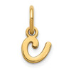 14k Yellow Gold Lower Case Letter C Initial Charm XNA1307Y/C