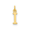 14k Yellow Gold Cutout Letter I Initial Charm