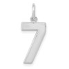 14k White Gold Medium Polished Number 7 Charm