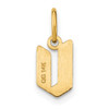 14k Yellow Gold Lowercase Letter V Initial Charm XNA1383Y/V