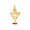 14k Yellow Gold Cutout Letter Y Initial Charm