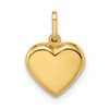 14k Yellow Gold Polished Puffed Heart Charm