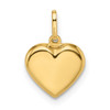 14k Yellow Gold Polished Puffed Heart Charm