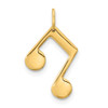 14k Yellow Gold Polished Music Note Charm