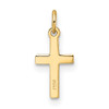 14k Yellow Gold Polished Solid Cross Charm
