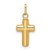 14k Yellow Gold Polished Puffed Cross Charm XR1908