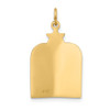 14k Yellow Gold Polished Solid Ten Commandments and Star Charm