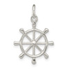 Sterling Silver Polished Ships Wheel Charm