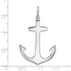 Sterling Silver Polished 3D Large Anchor Charm